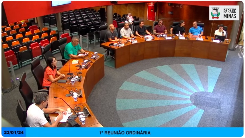 Primeira reunião da Câmara Municipal de Pará de Minas foi para formação das comissões que atuarão em 2024.
